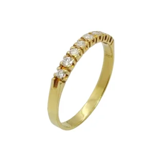 Anello Veretta Diamanti Oro Giallo 18 carati