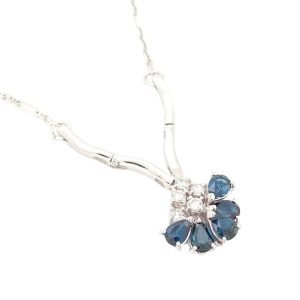 Collana Donna Zaffiri e Diamanti Oro