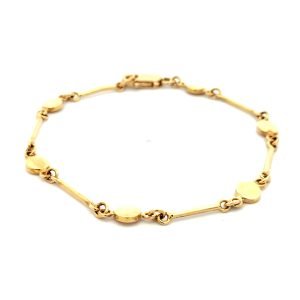 Bracciale Cerchi Segmenti Rigidi Oro 18kt