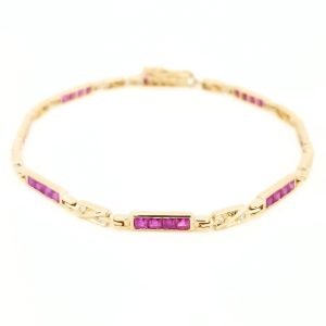Bracciale Rubini E Diamanti 750