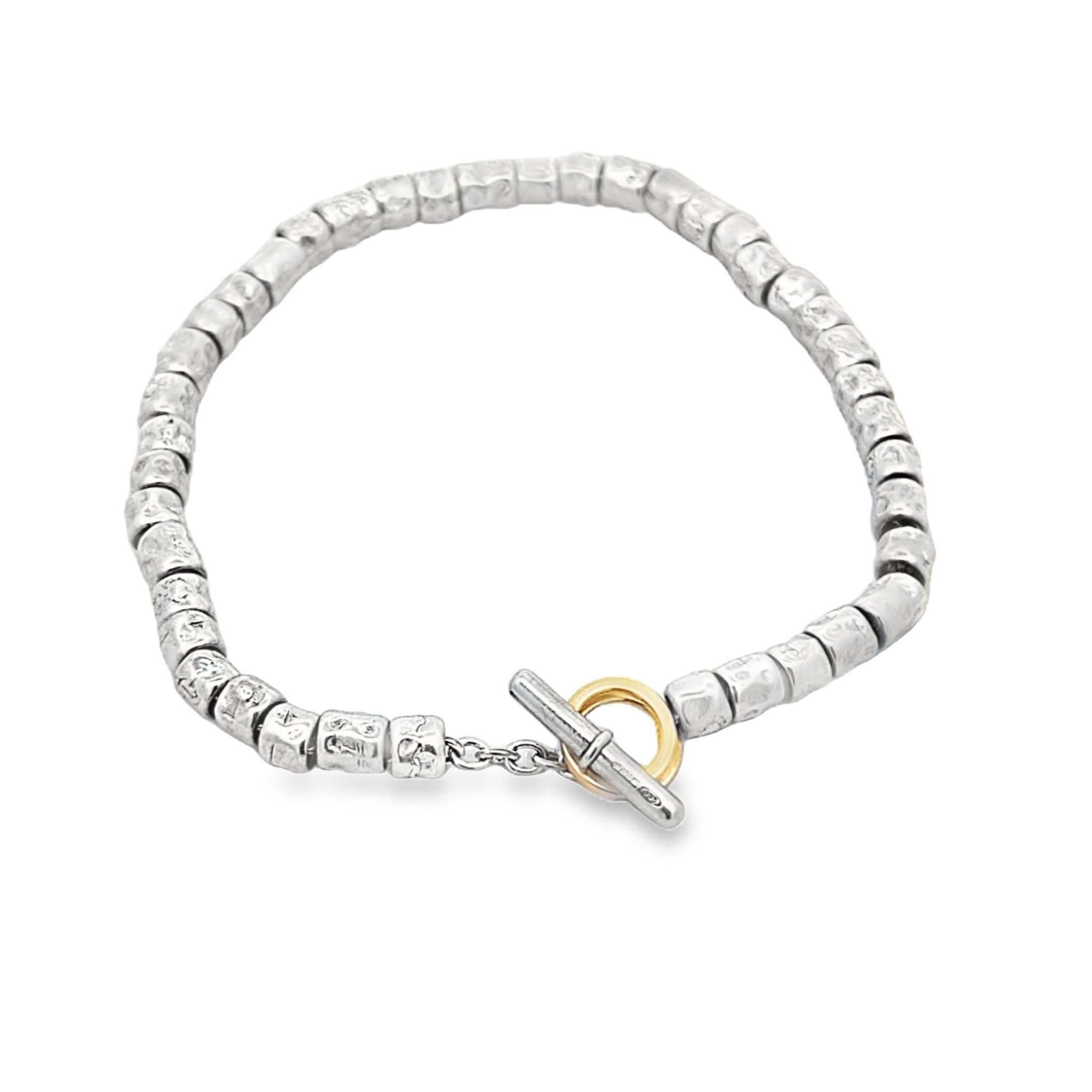 Bracciale Dodo Granelli Argento 925 e Oro 18 carati 1 Bracciale Dodo Granelli Argento 925
