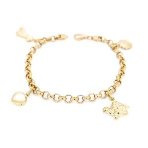 Home 35 Bracciale Ciondoli Oro Giallo 18 carati